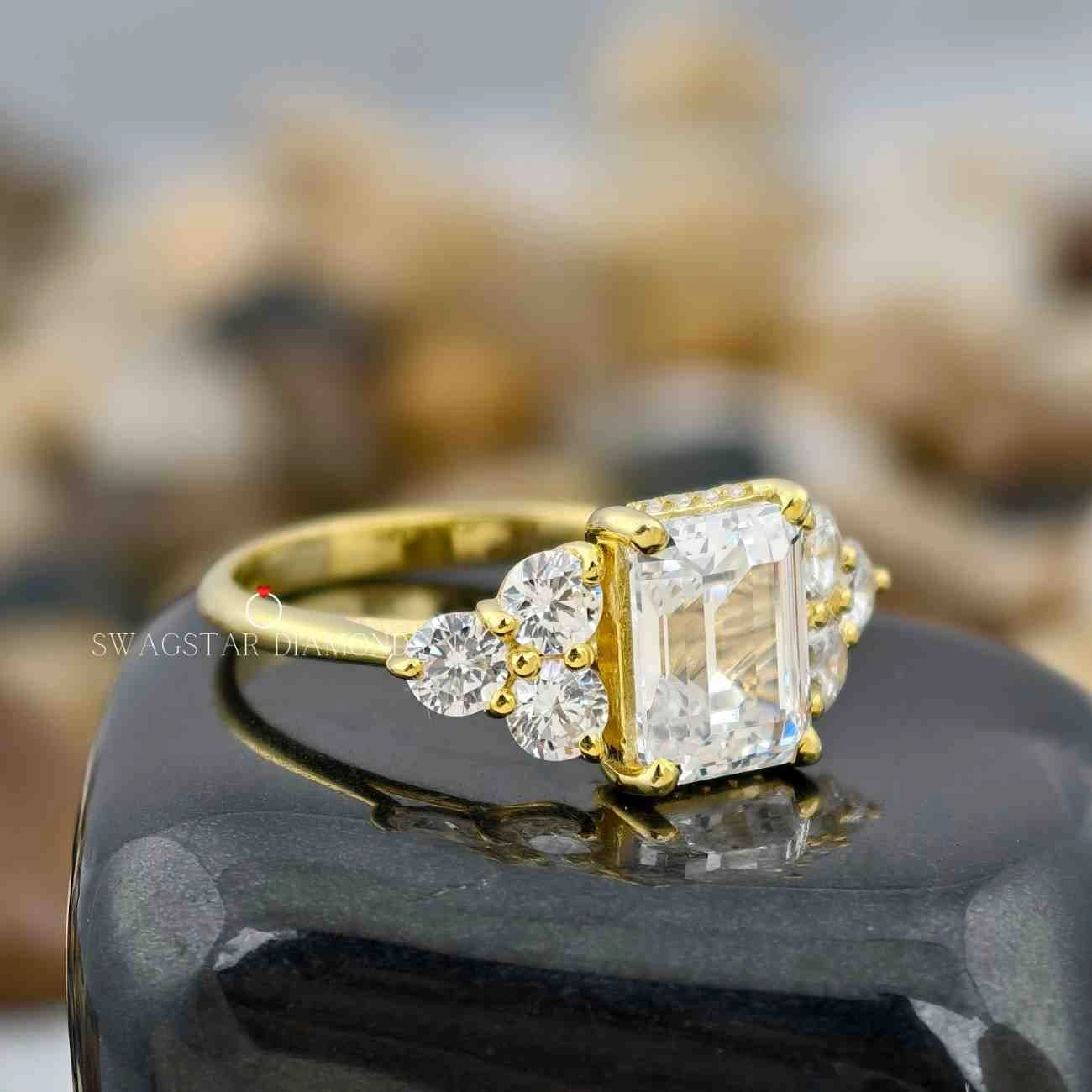 Emerald Cut Diamond Rings