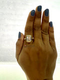 Emerald Cut Double Prong Ring..