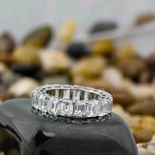 Emerald Cut Full Eternity Band