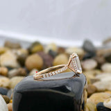 Emerald Cut Hidden Halo Wedding Rings