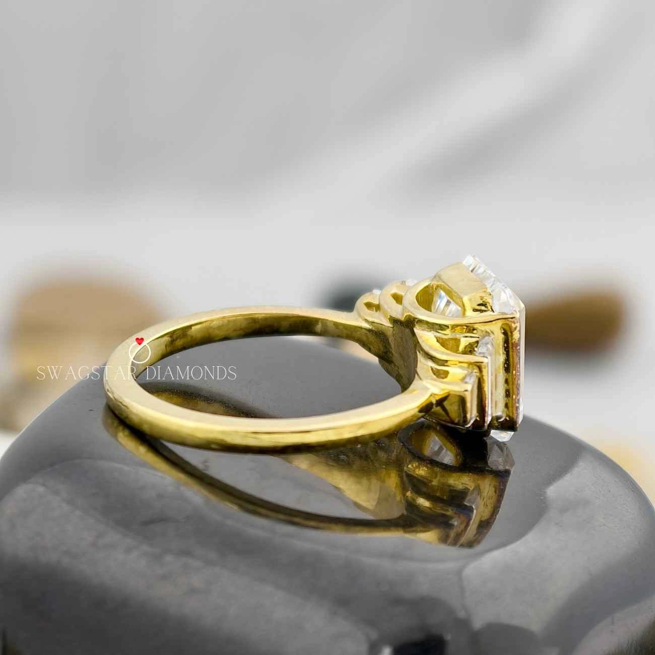 Emerald Cut Lab Diamond Ring 
