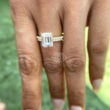 Emerald Cut Lab Diamond Women Ring