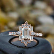  Emerald Cut Vintage Style Ring