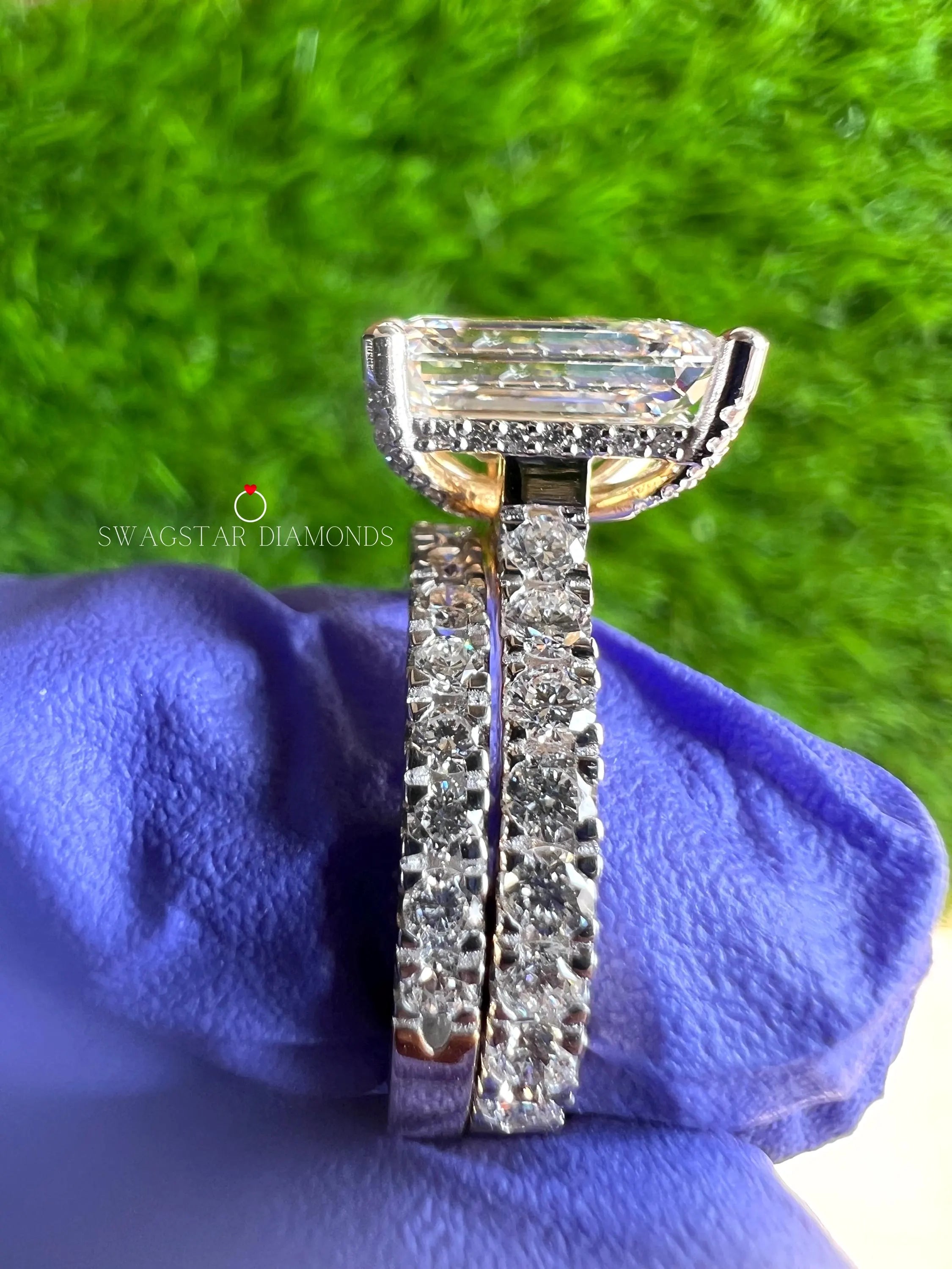 Emerald Cut Wedding Band