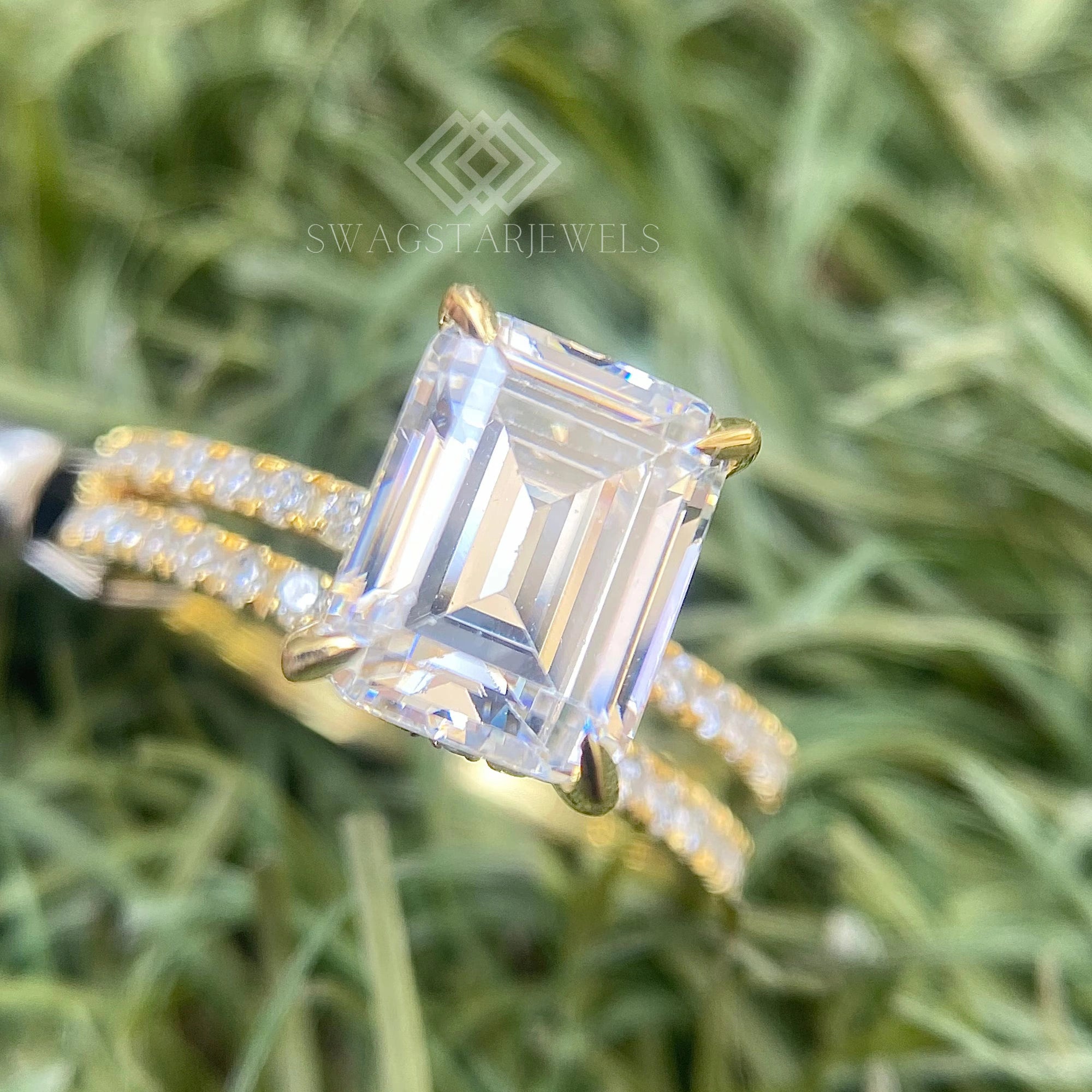 Emerald Cut Womens Ring