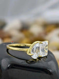 Emerald Pear Cut Lab Created Diamond Ring

