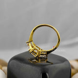 Emerald cut Lab Created Diamond Rings