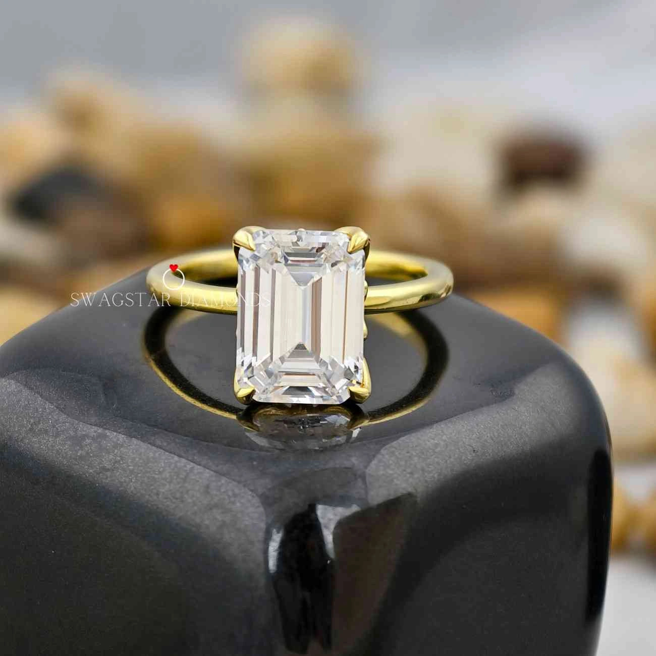 Emerlad Cut Diamond Ring