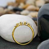Five Diamond Half Eternity Wedding Ring
