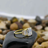 Five Stone Emerald Cut Ring
