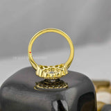 Floral Moissanite Cluster Ring 