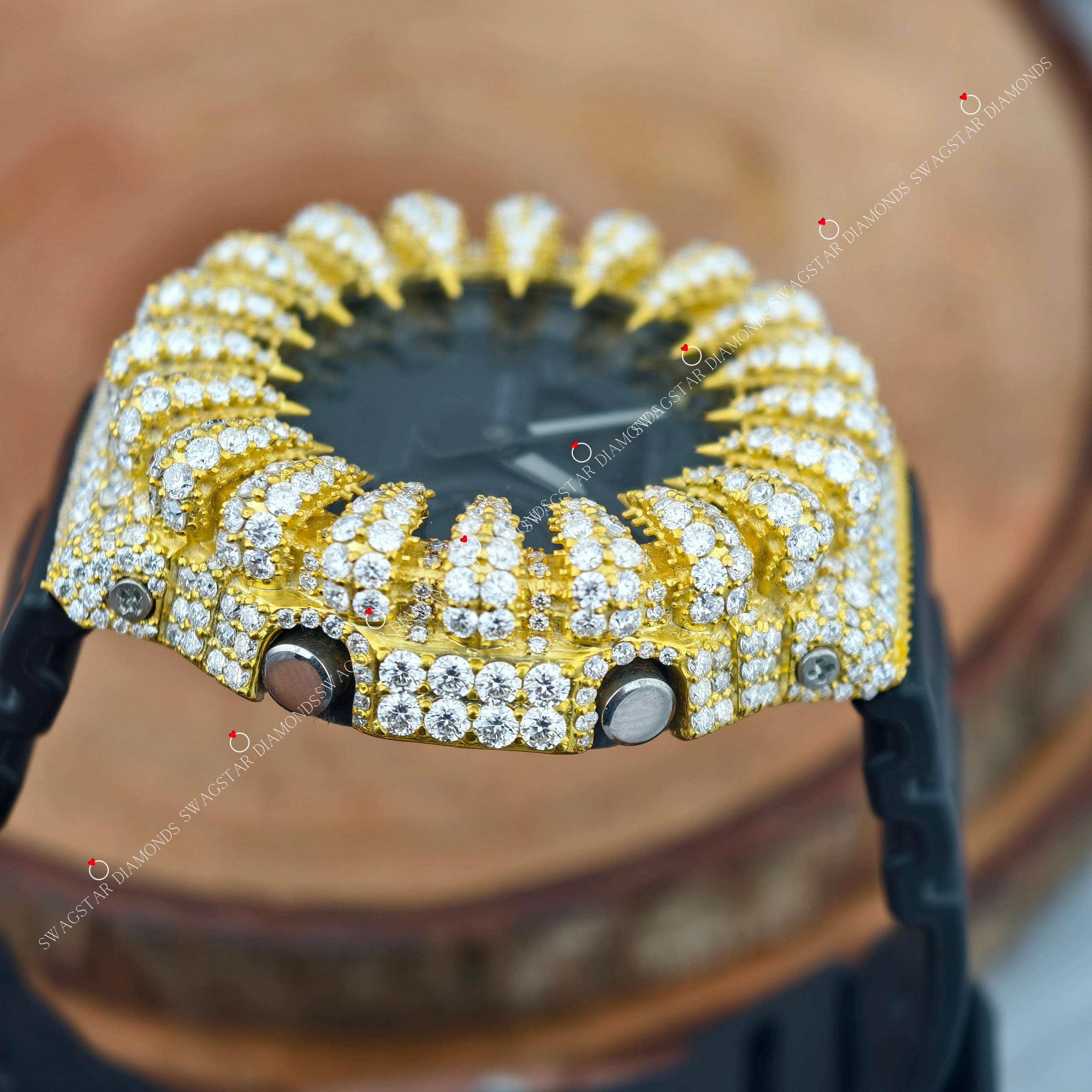 Flower Design Moissanite Watch