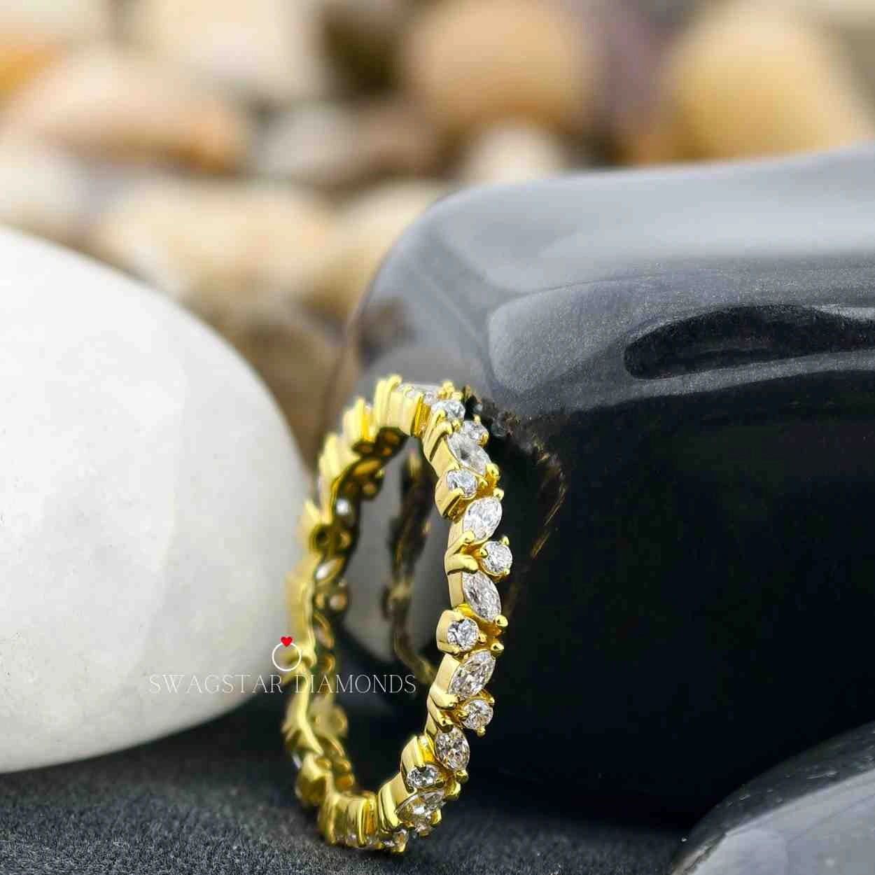 Full Eternity Wedding Stack Band For Women