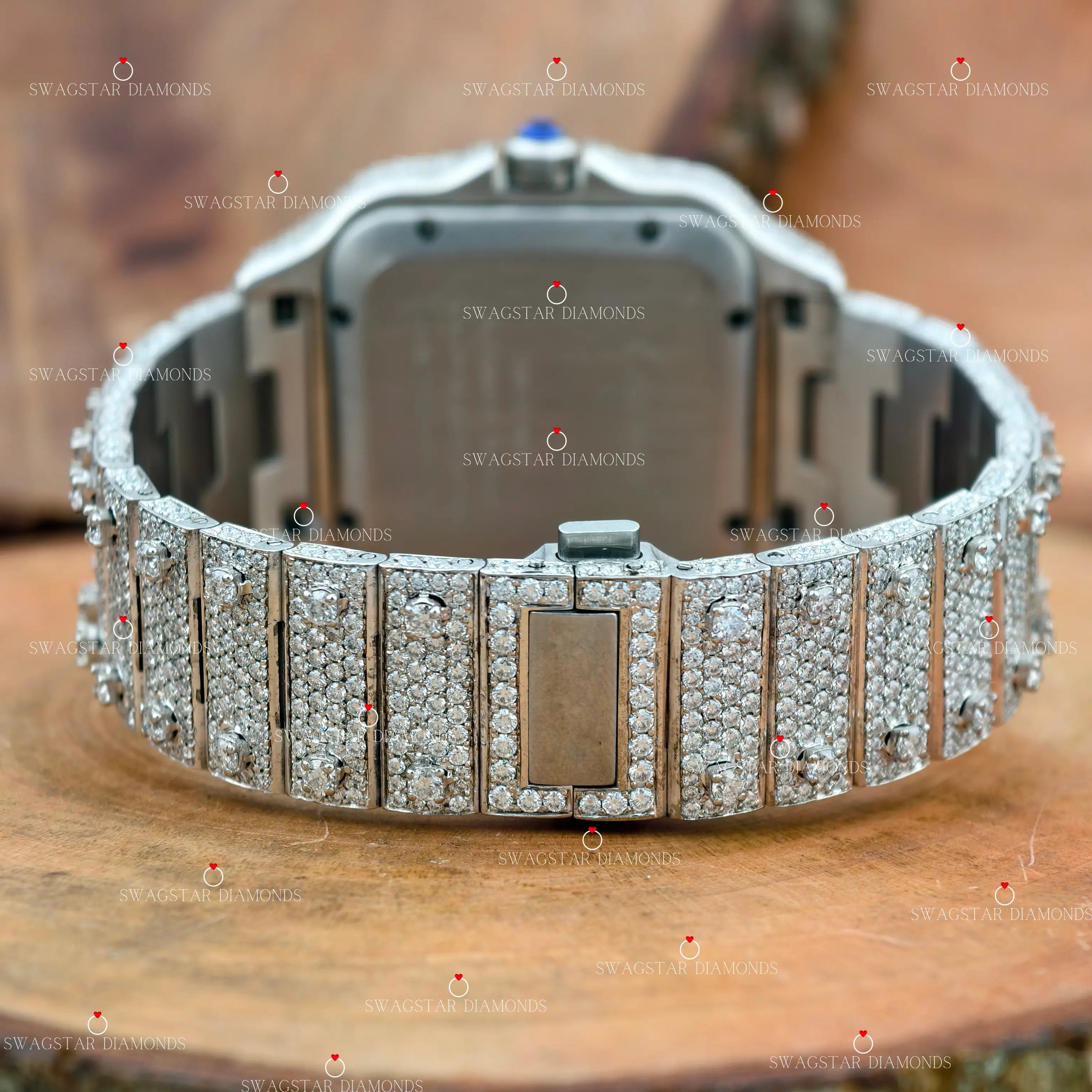 Fully Bust Down Trendy Watch 