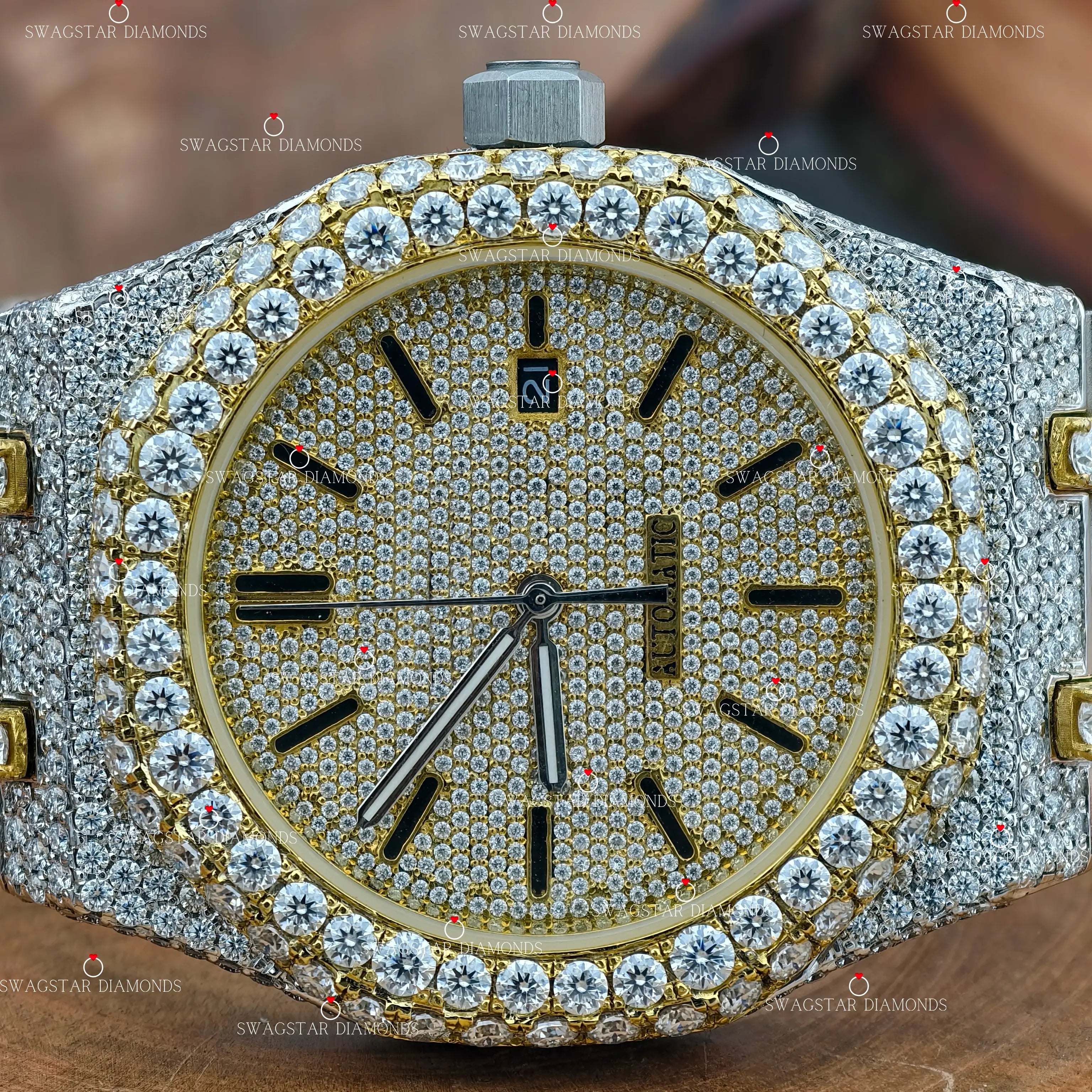 Fully Iced Out Moissanite Watches