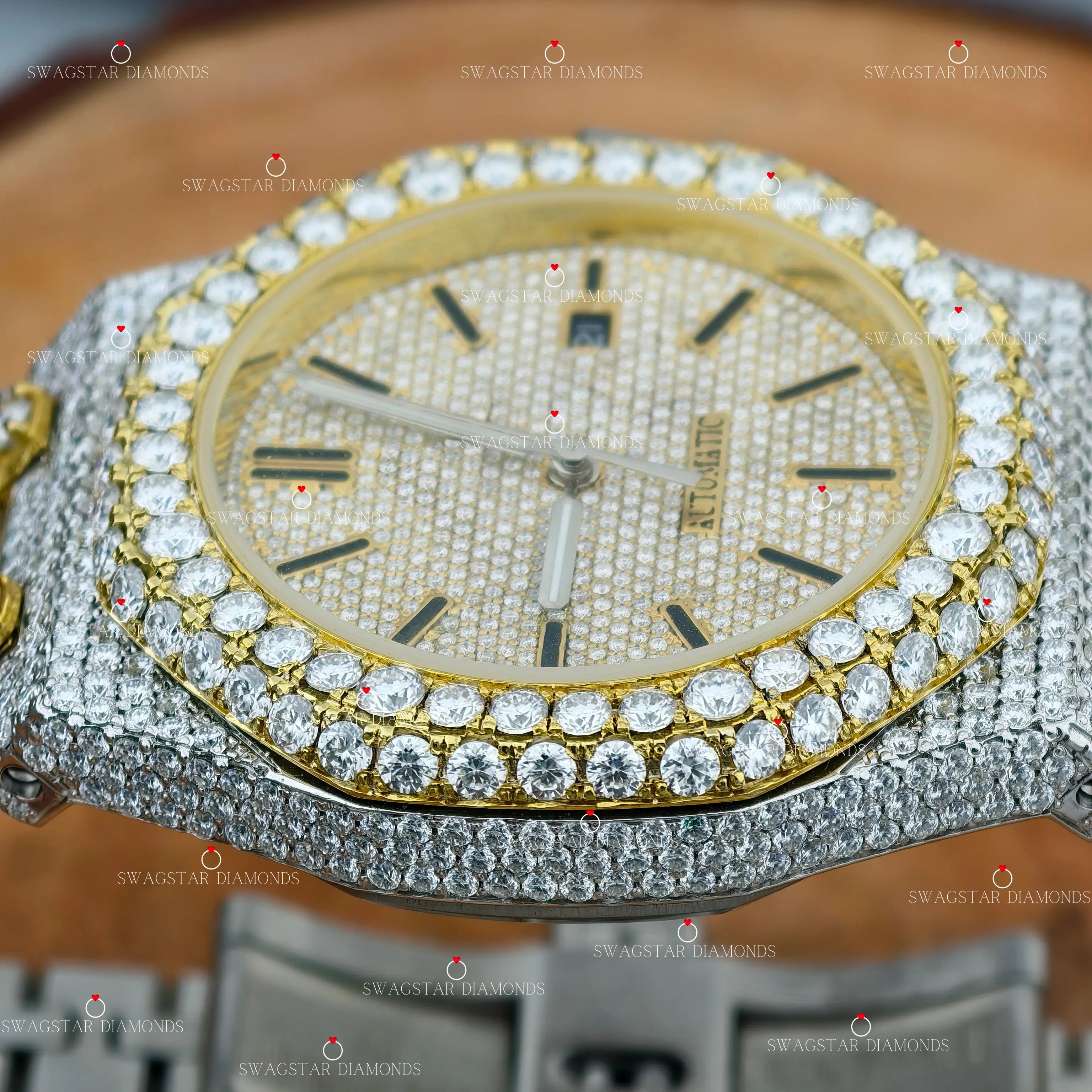 Fully Iced Out Watch For Gift