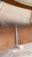 4MM Moissanite VVS Diamond Tennis Bracelet 925 Silver