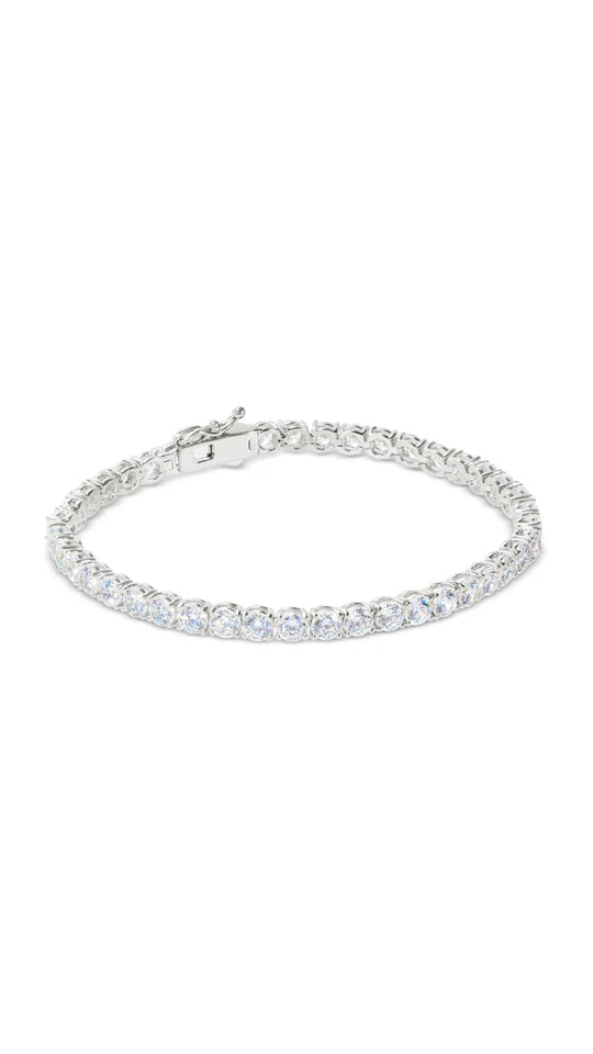4MM Moissanite VVS Diamond Tennis Bracelet 925 Silver