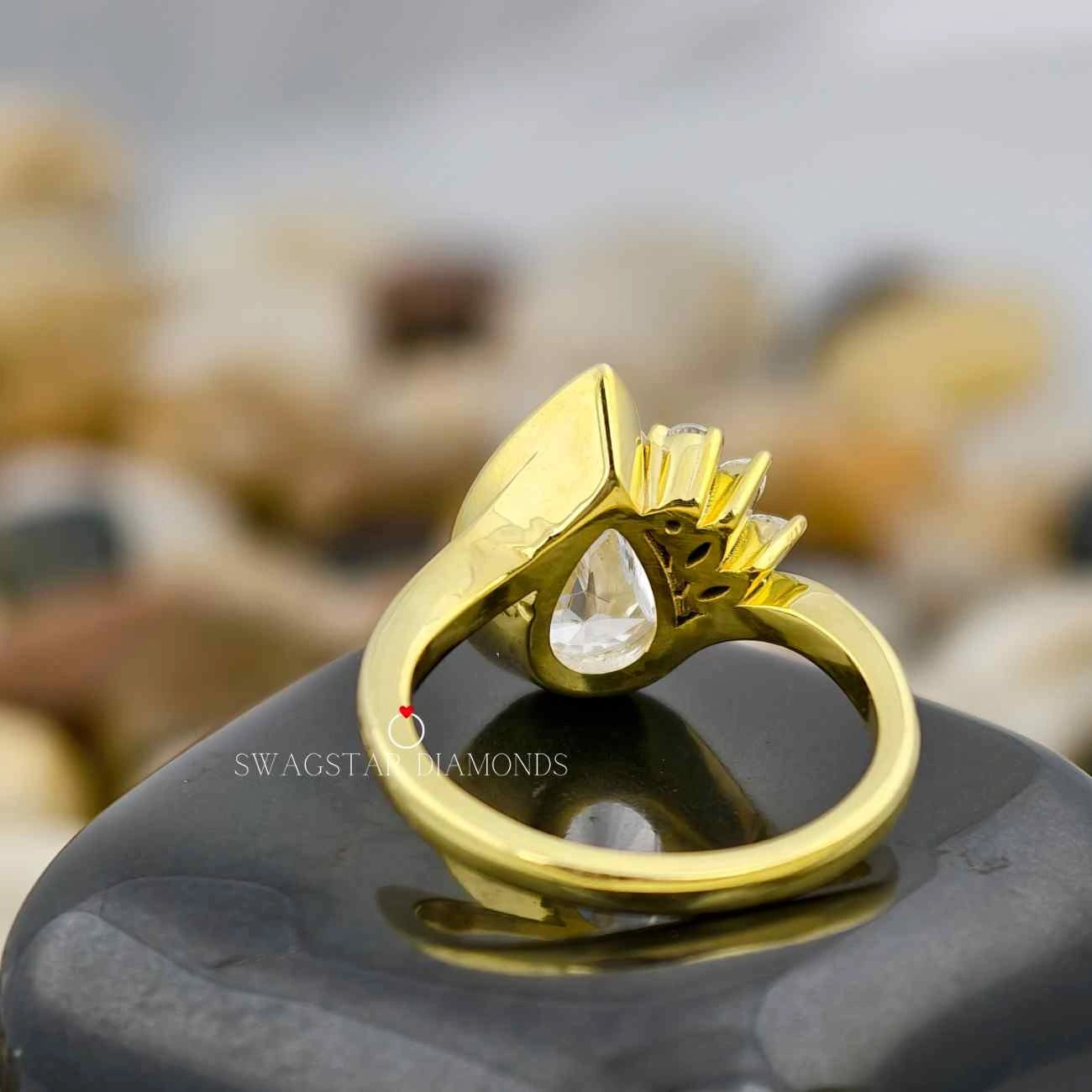 Half Bazel Set Rings