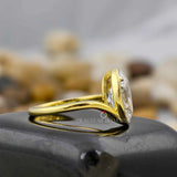 Half Bezel Engagement Ring
