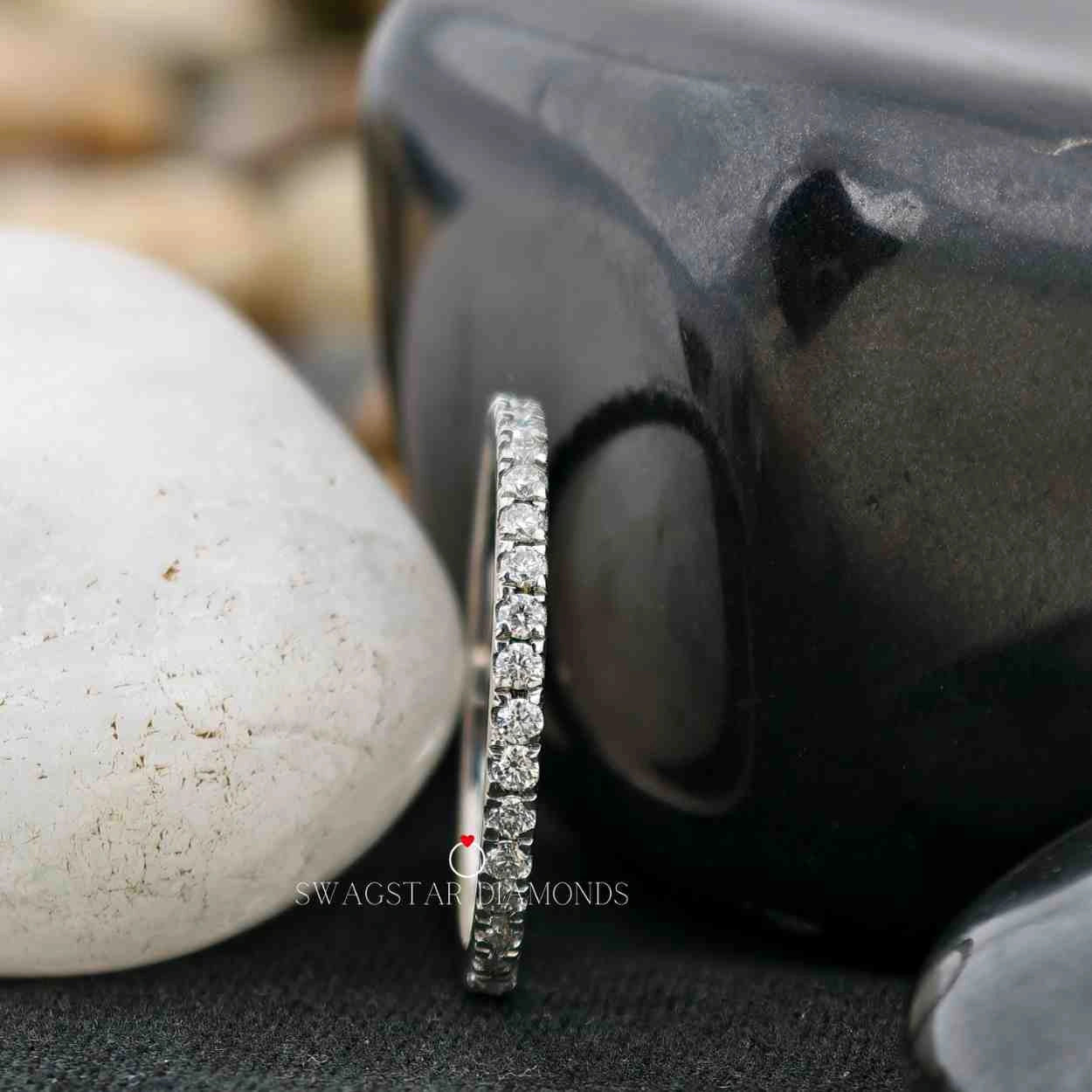 Half Eternity Band Wedding Engegamnet Ring