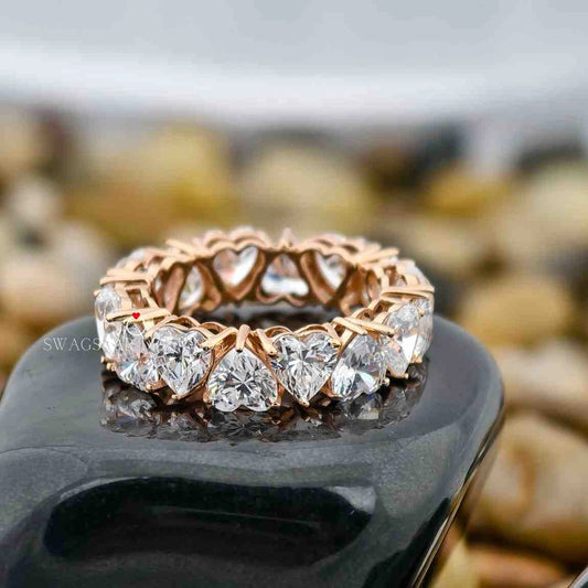 Heart Cut Lab created Diamond Eternity Band