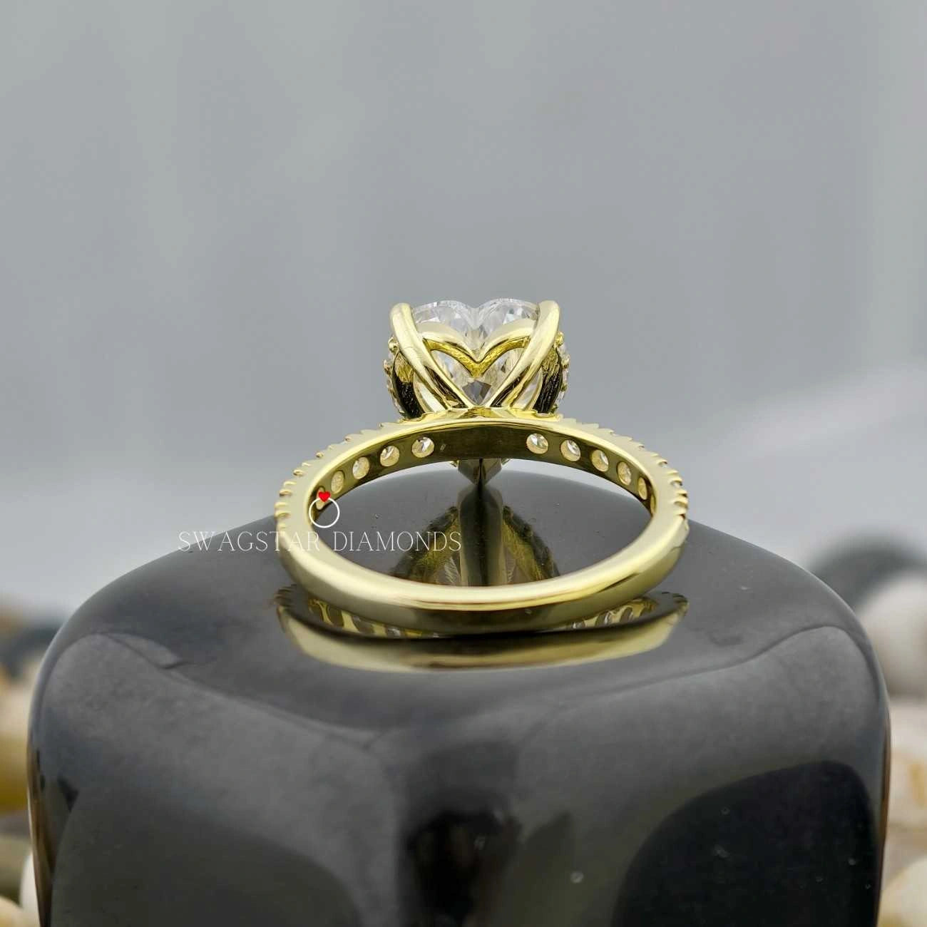 Heart Cut Solitaire Ring