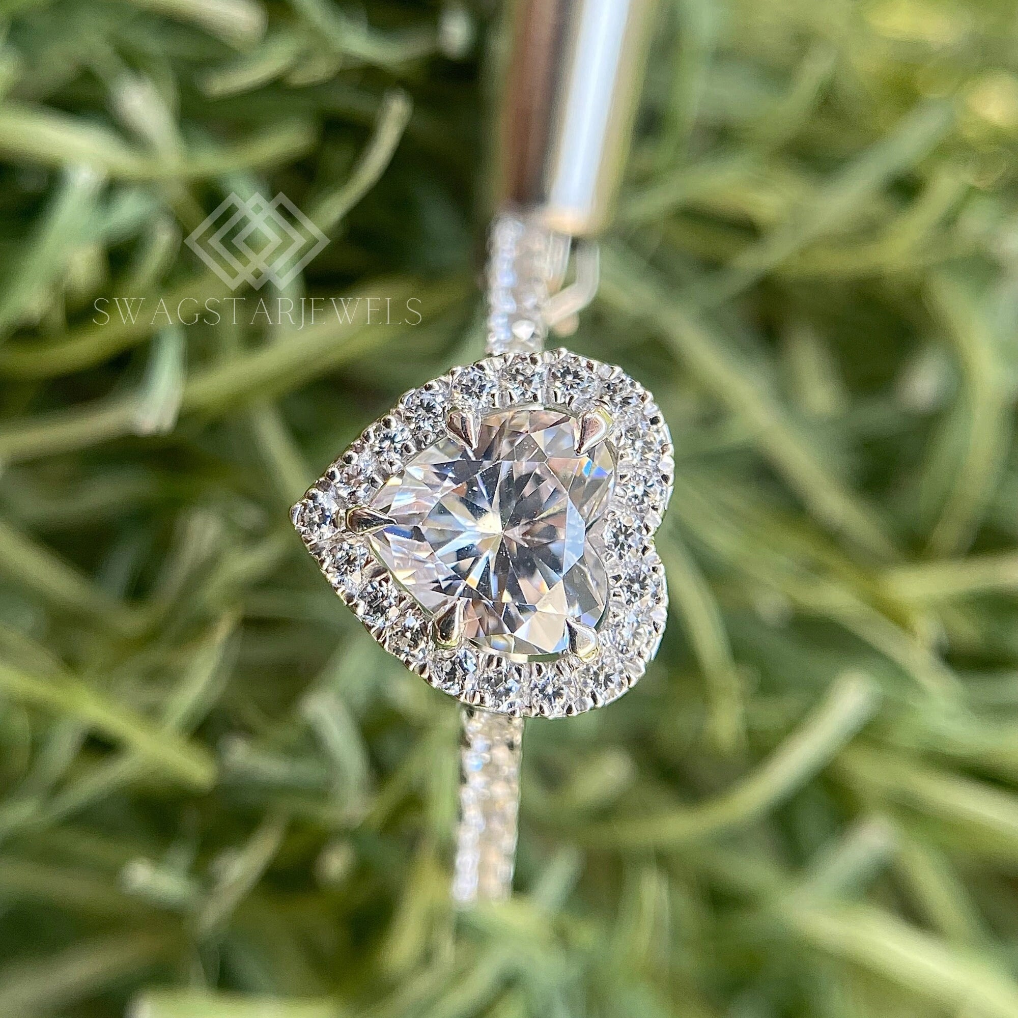 Heart Shape 5 Prong Setting Ring