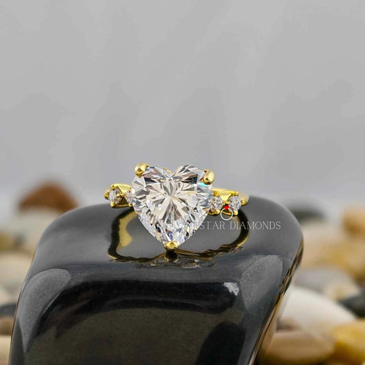 Heart Shape Art Deco Engagement Ring
