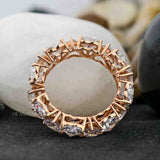 Heart cut lab diamond Full Eternity Band ring