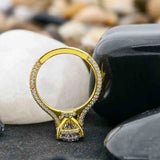 Hidden Halo Pave Setting Ring For Her