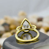 High Set Cathedral 3 Stone Ring
