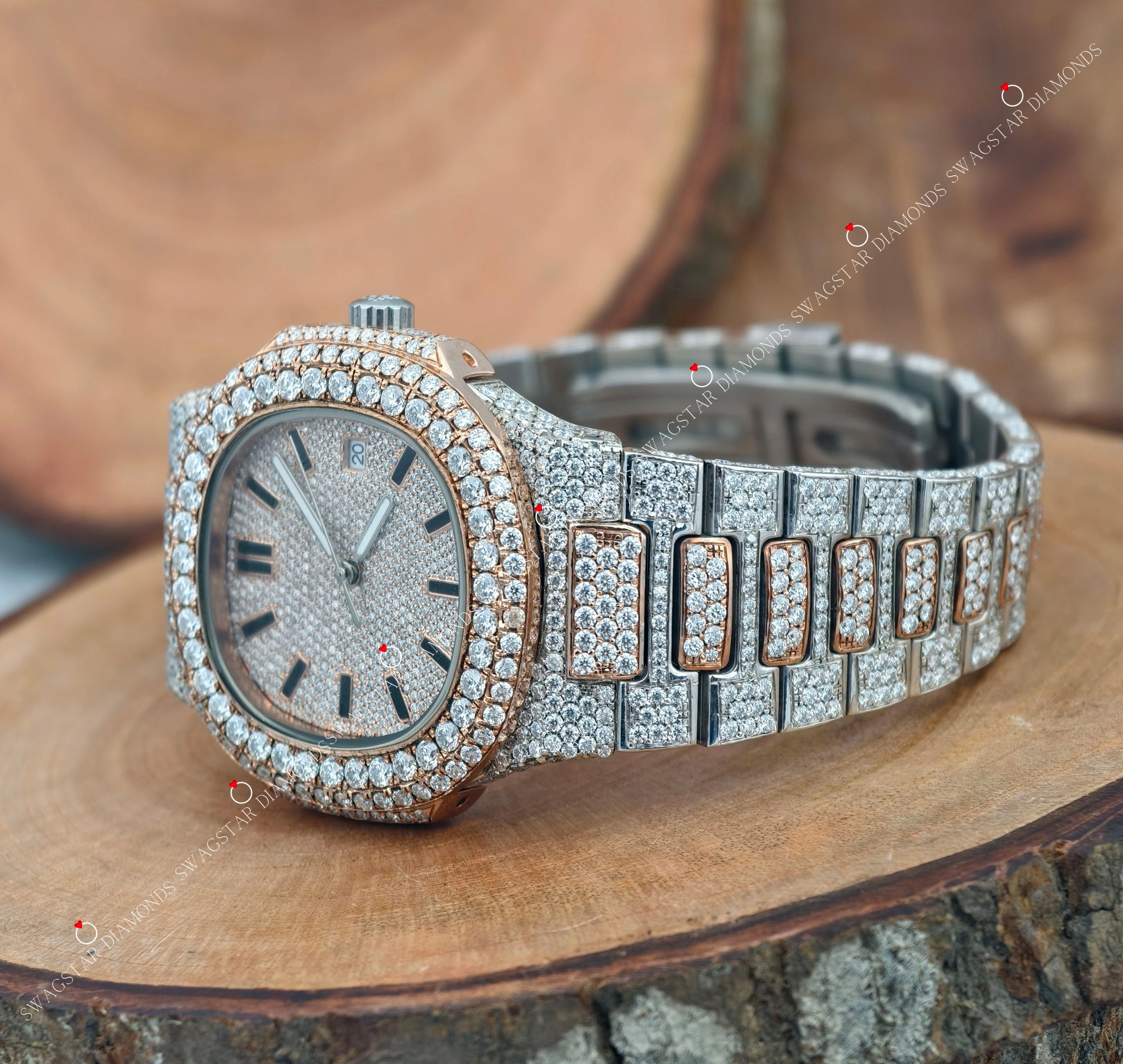 Hip Hop Style Moissanite Watch For Gift 