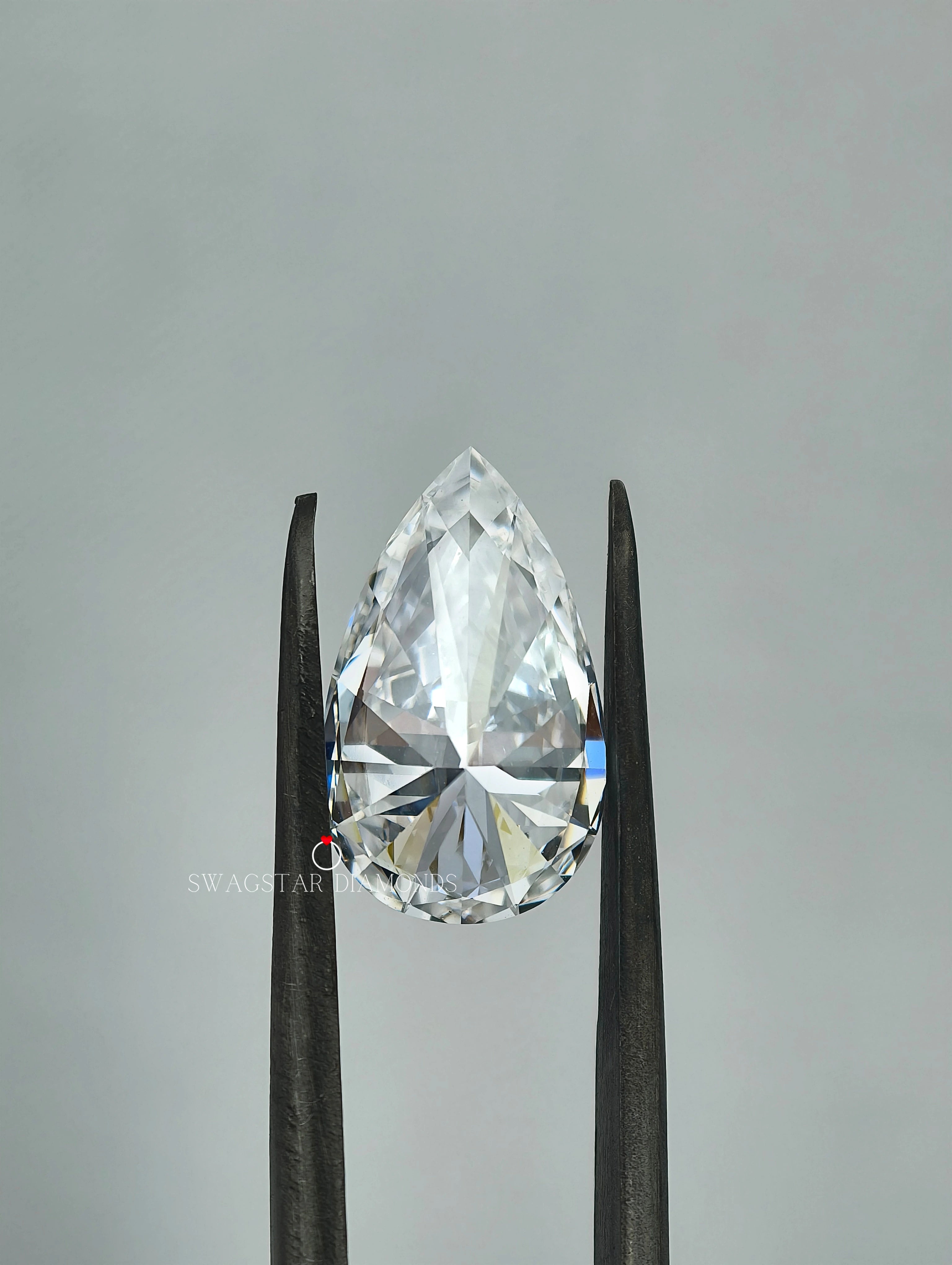 IGI Certified Pear Cut Lab Diamond