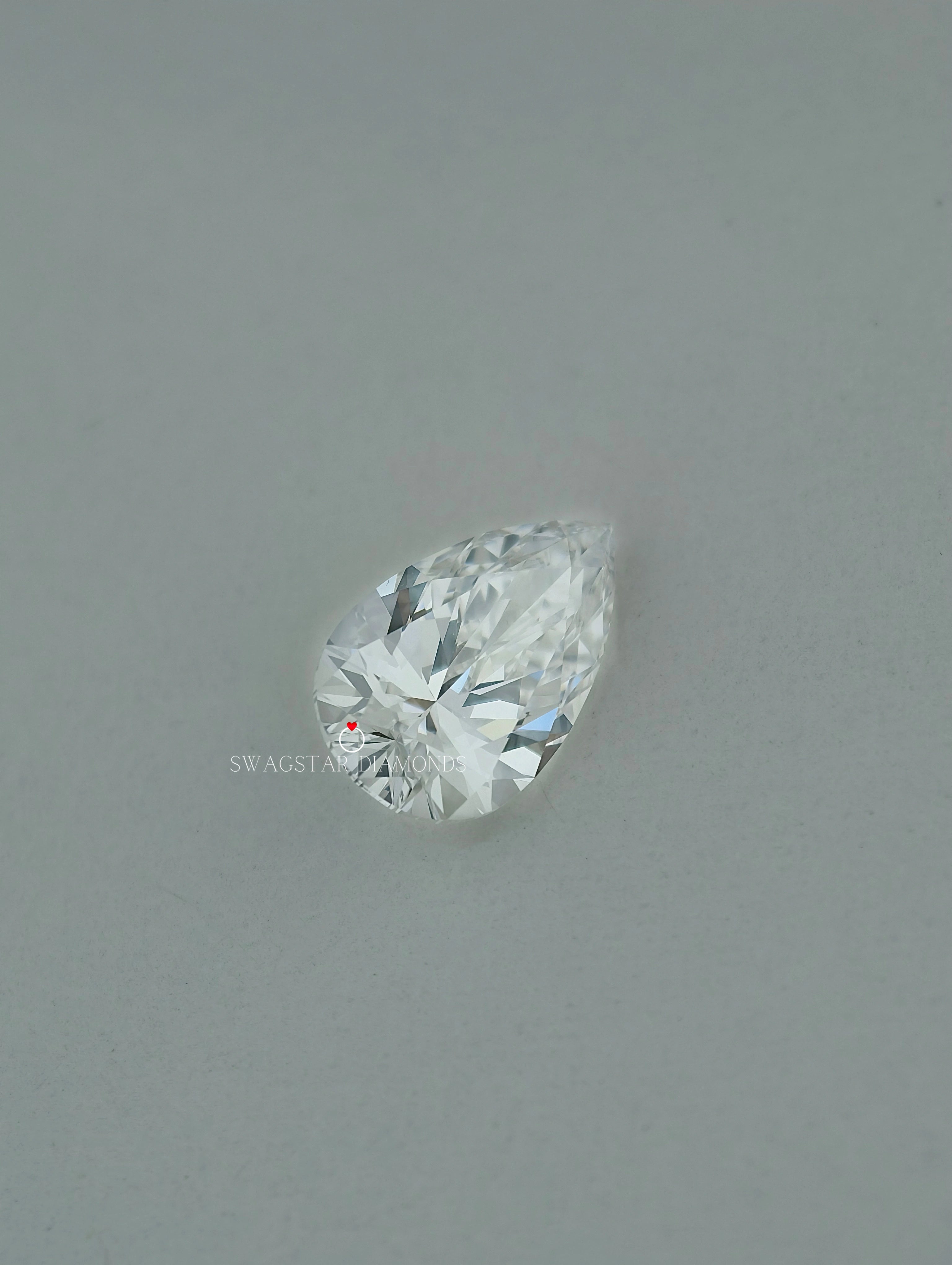 IGI Certified Pear Cut Lab Grown Diamond