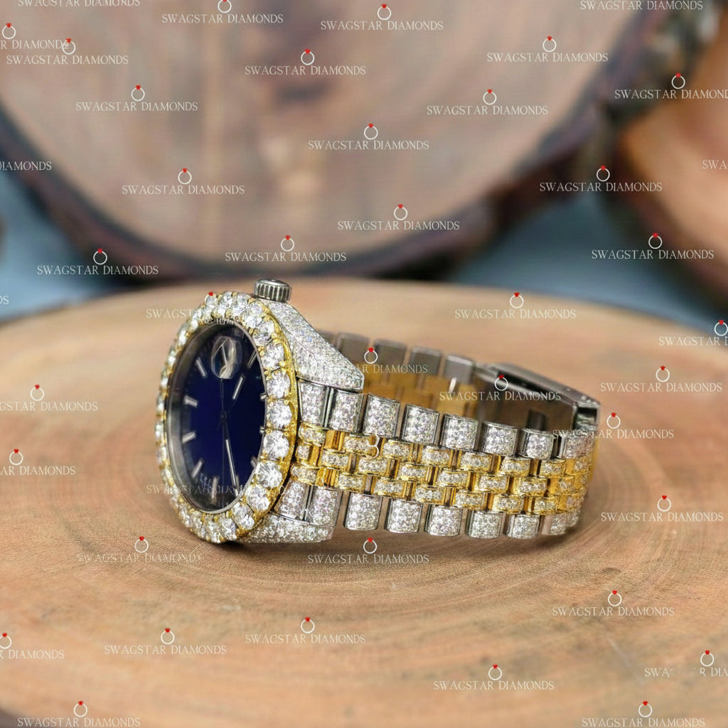 Iced Out VVS Moissanite Watch