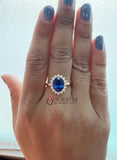 5 CT Blue Sapphire  Replica Princess Diana & Princess Kate Middleton Ring