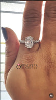 12 Carat Oval Cut Lab Grown Diamond Hidden Halo Kourtney Kardashian’s Engagement Ring