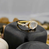 Lab Created Art Deco Engagement Ring