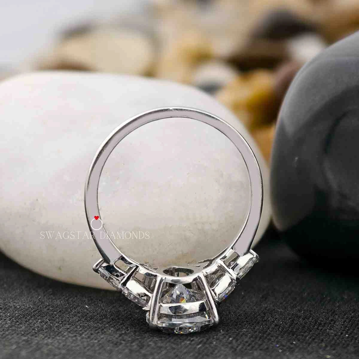 Lab Created Cluster Engagement Ring