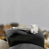 Lab Created Diamond Bridge Style Ring 

