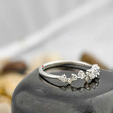 Lab Created Diamond Cluster Ring