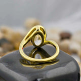 Lab Created Diamond Oval Cut Bypass Ring