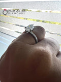 Lab Created Diamond Side Accents Round Diamond Ring
