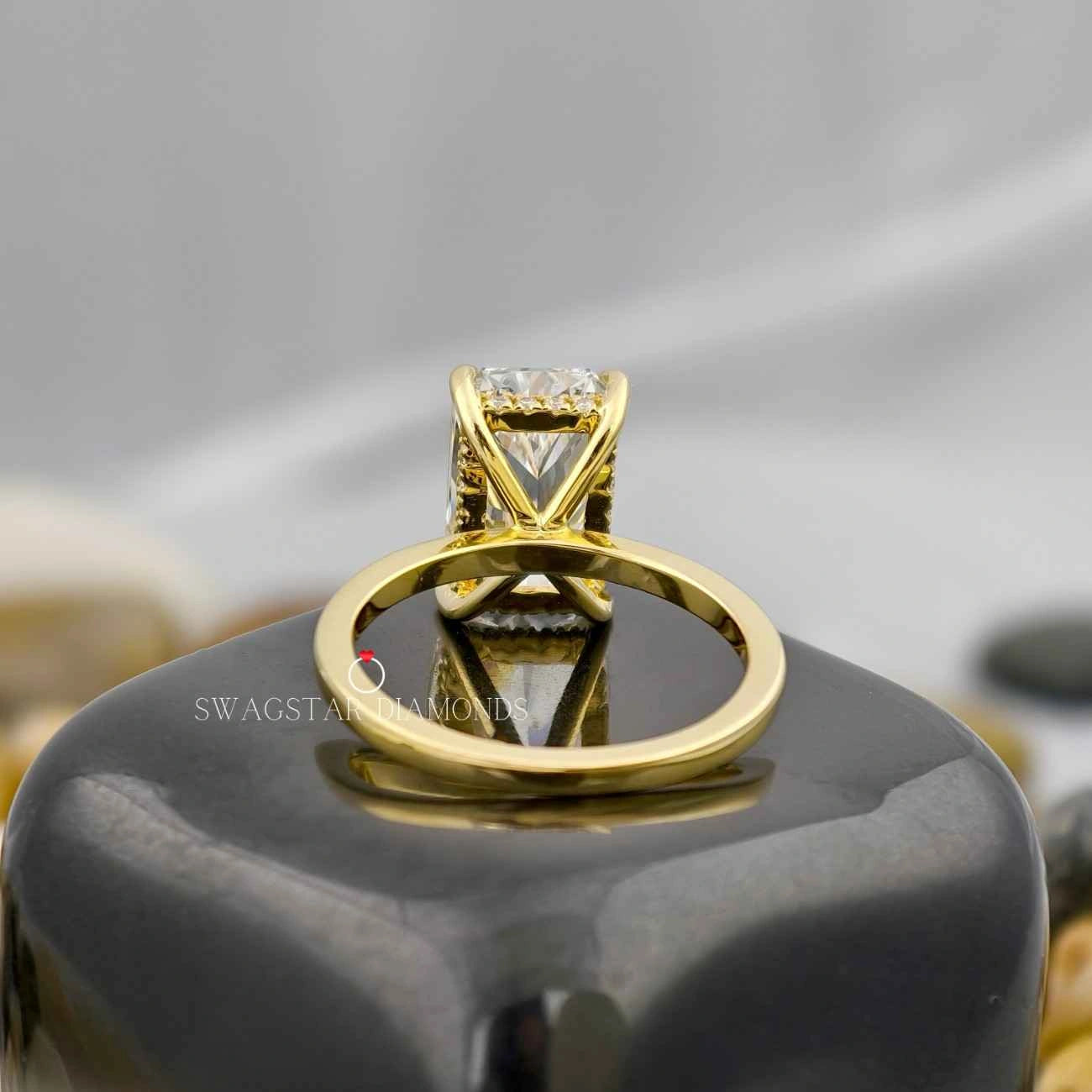 Lab Created Diamond Solitaire Engagement Ring