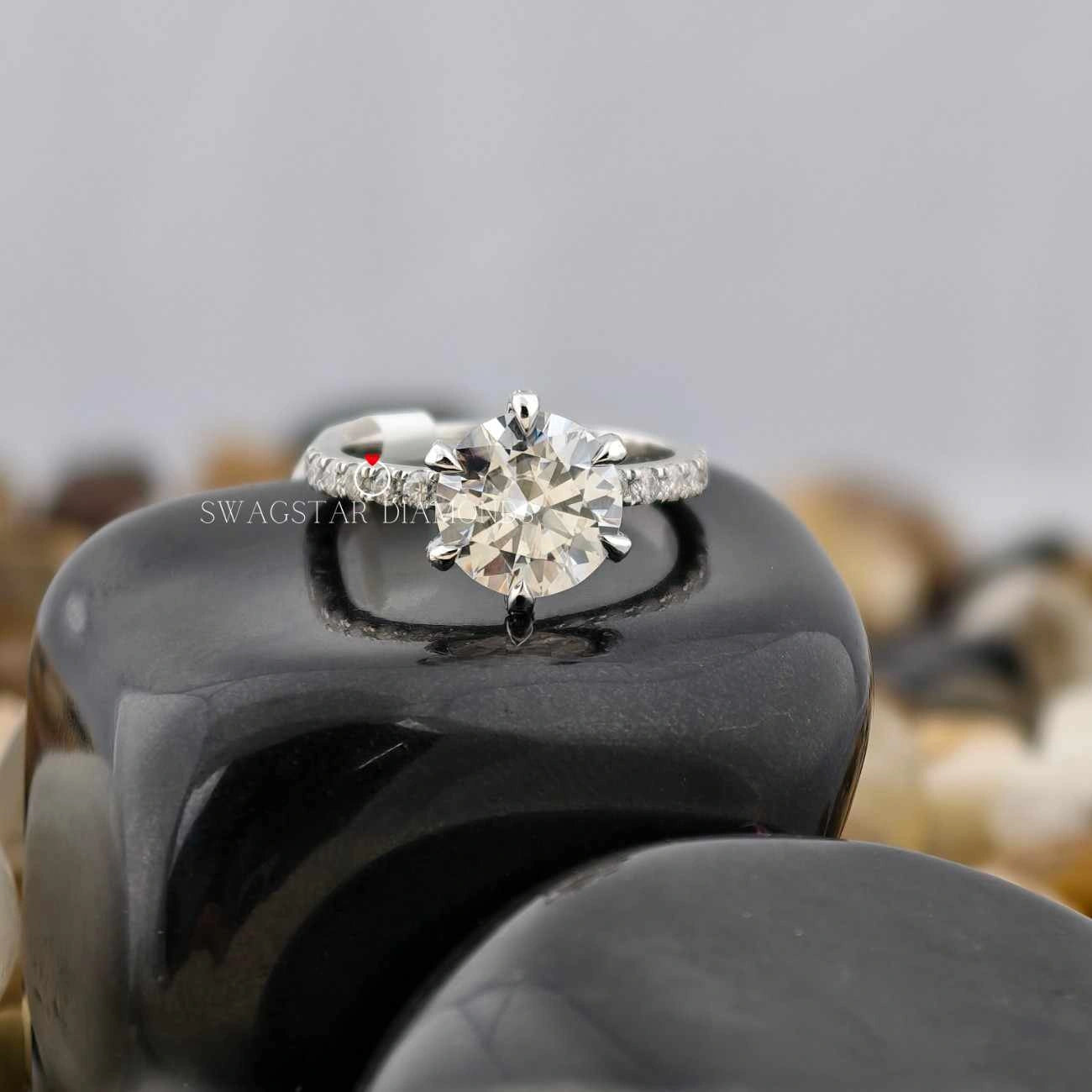 Lab Created Diamond Two Wedding Ring
