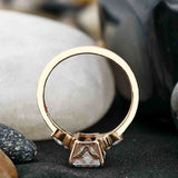 Lab Created Emerald Cut Diamond Ring