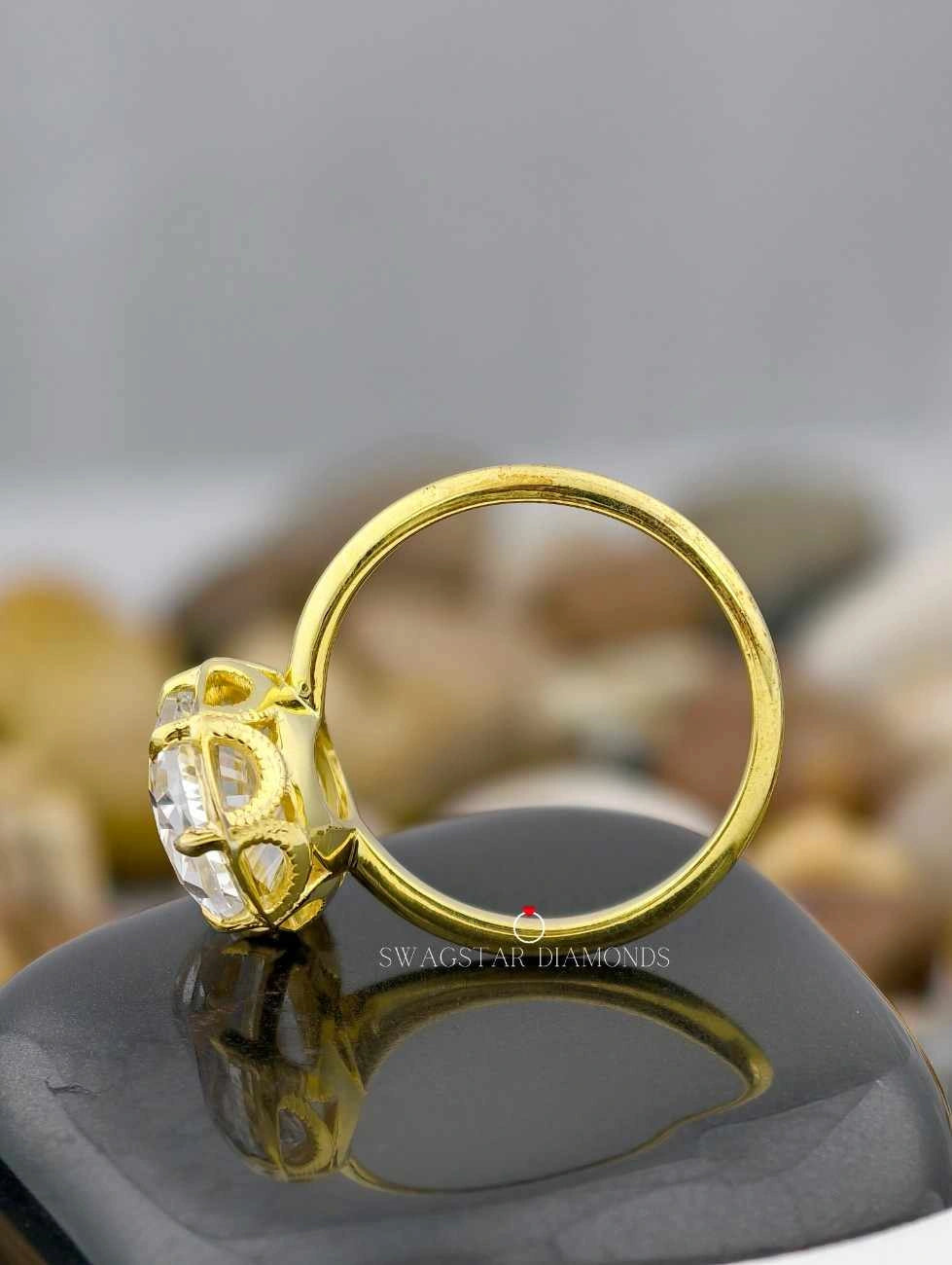 Lab Created Engegament Ring