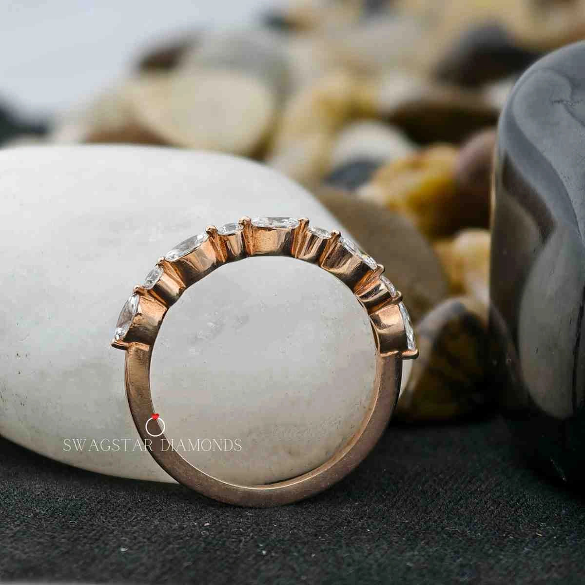 Lab Created Half Band Ring