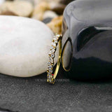 Lab Created Half Eternity Stackable Band